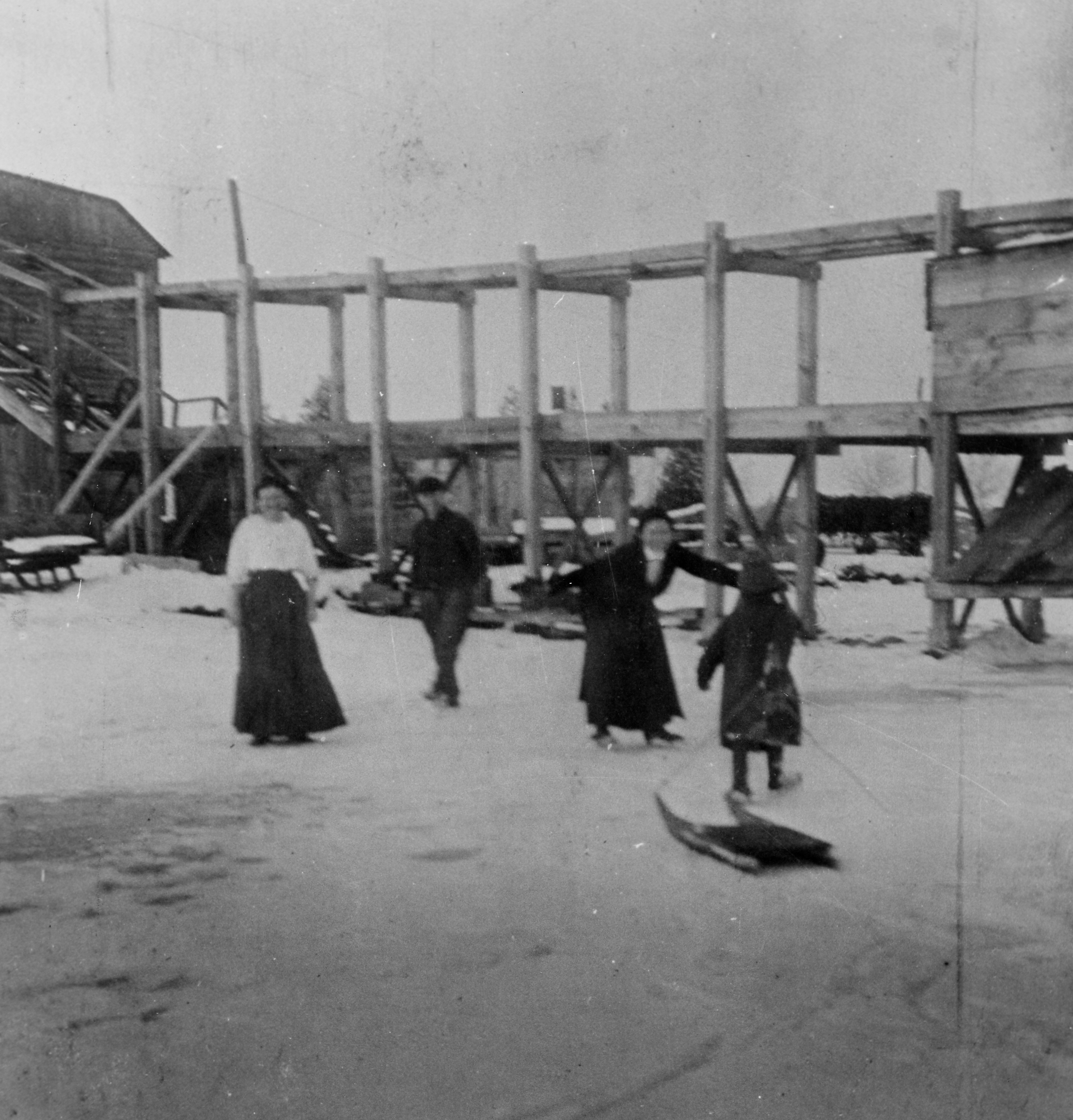 skating on Lake Simcoe